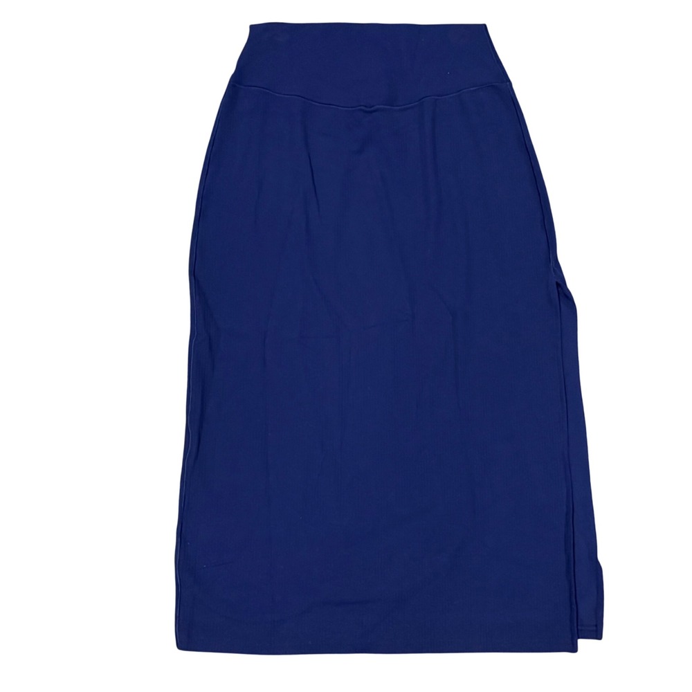 OFFLINE by Aerie Real Me Xtra Navy Blue High Waisted Maxi Skirt Side Slit XS